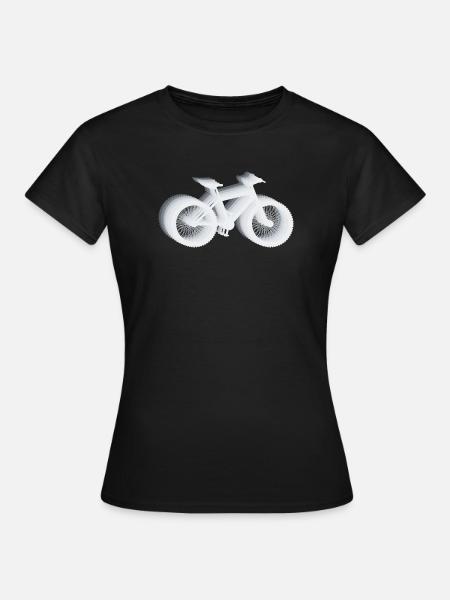 Fahrrad Geschenkidee Bike - Frauen T-Shirt - Schwarz