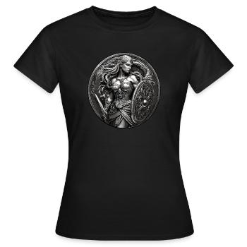 Shield Maiden Viking Vikings Viking Warrior - Women's T-Shirt - black - Front - AI Model Female 172 dark (172cm)