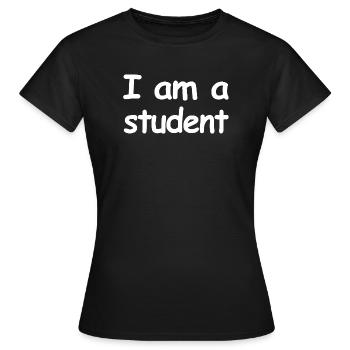 Student - Frauen T-Shirt - Schwarz - Vorne - AI Model Female 172 dark (172cm)
