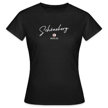 Schöneberg - Drapeau de Berlin - Ours de Berlin - Berlin - T-shirt Femme - noir - Devant - AI Model Female 172 dark (172cm)