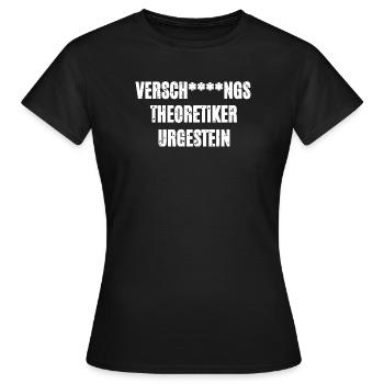Verschwörungstheoretiker Urgestein - Frauen T-Shirt - Schwarz - Vorne - AI Model Female 172 dark (172cm)