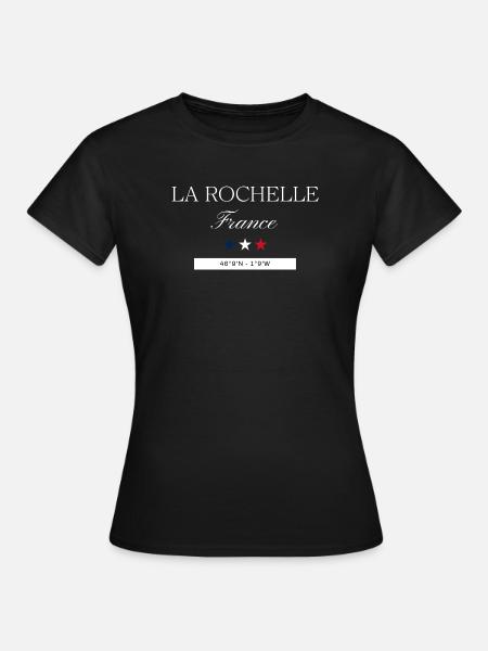 La Rochelle Frankreich Souvenir – Reise - Frauen T-Shirt - Schwarz