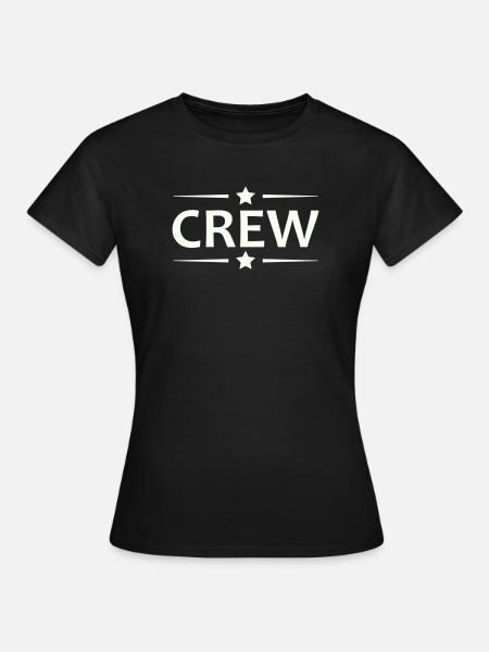 Crew Sternen Retro Badge - Frauen T-Shirt - Schwarz