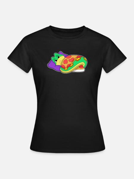 Schlange Schlafen Decke - Frauen T-Shirt - Schwarz