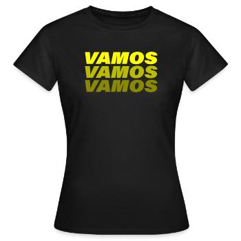 VAMOS - Frauen T-Shirt - Schwarz - Vorne - AI Model Female 172 dark (172cm)