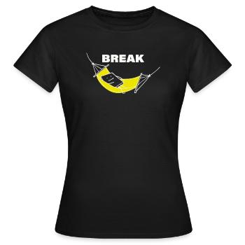BREAK - Women's T-Shirt - black - Front - AI Model Female 172 dark (172cm)