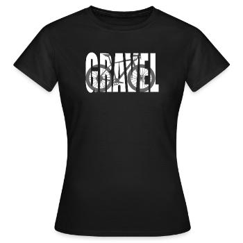 Vélo de gravier - T-shirt Femme - noir - Devant - AI Model Female 172 dark (172cm)