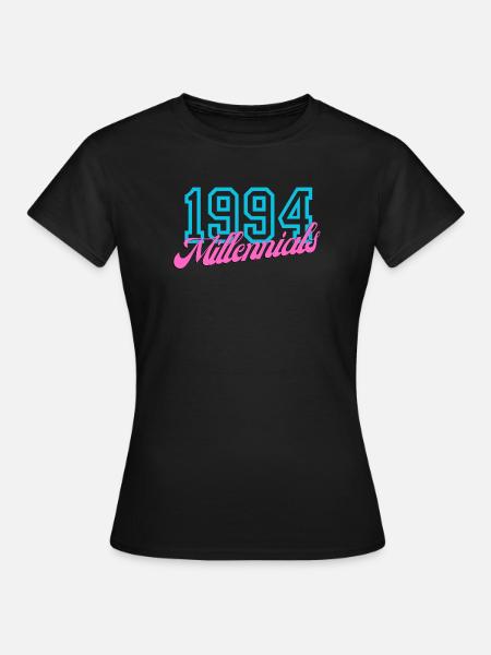 1994 Millennials Retro Datum Design - Frauen T-Shirt - Schwarz