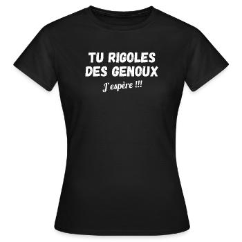 funny phrase, quote, sarcasm - Women's T-Shirt - black - Front - AI Model Female 172 dark (172cm)