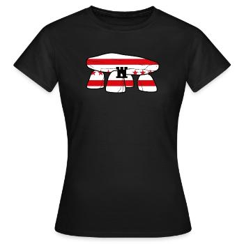 Drenthe Dolmen - T-shirt Femme - noir - Devant - AI Model Female 172 dark (172cm)