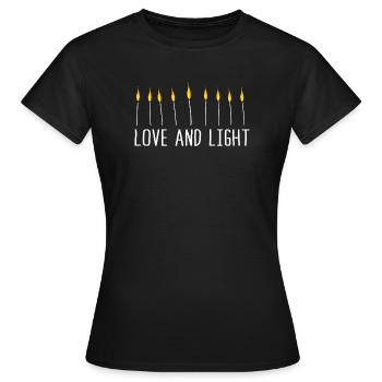 Hanukkah Chanukkah Hanukah - Frauen T-Shirt - Schwarz - Vorne - AI Model Female 172 dark (172cm)