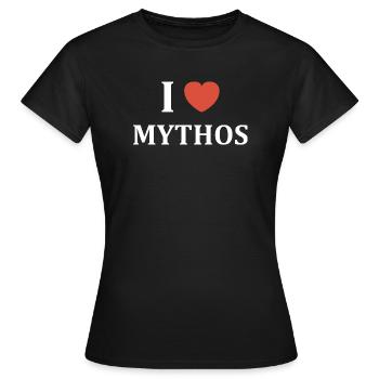 Mythos - Frauen T-Shirt - Schwarz - Vorne - AI Model Female 172 dark (172cm)
