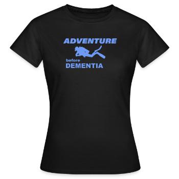 AVENTURE DE PLONGÉE - T-shirt Femme - noir - Devant - AI Model Female 172 dark (172cm)