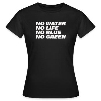 WATER - Frauen T-Shirt - Schwarz - Vorne - AI Model Female 172 dark (172cm)