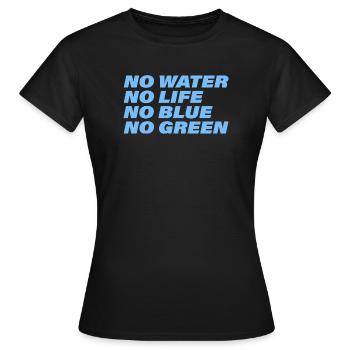 WATER - Frauen T-Shirt - Schwarz - Vorne - AI Model Female 172 dark (172cm)