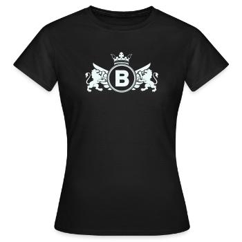 Blason impérial avec couronne de lion - T-shirt Femme - noir - Devant - AI Model Female 172 dark (172cm)