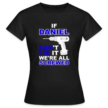 Daniel - Frauen T-Shirt - Schwarz - Vorne - AI Model Female 172 dark (172cm)