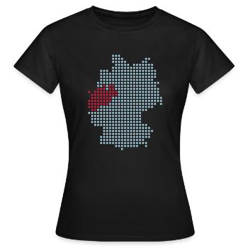 Nordrhein-Westfalen - Frauen T-Shirt - Schwarz - Vorne - AI Model Female 172 dark (172cm)