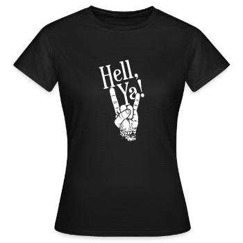 Pommesgabel Rock Sign Music Gift - Women's T-Shirt - black - Front - AI Model Female 172 dark (172cm)