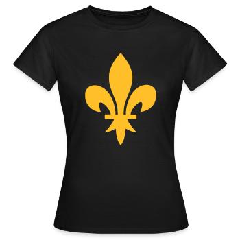 Fleur de lys - T-shirt Femme - noir - Devant - AI Model Female 172 dark (172cm)