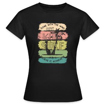 Kiteboard Kiteboard Kitesurf cadeau de Kitesurf - T-shirt Femme - noir - Devant - AI Model Female 172 dark (172cm)
