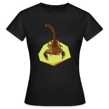 Insecte et signe astrologique Scorpion avec piqûre - T-shirt Femme - noir - Devant - AI Model Female 172 dark (172cm)