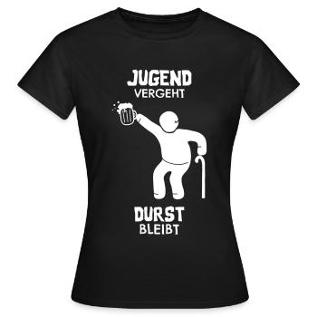 La jeunesse passe la soif - T-shirt Femme - noir - Devant - AI Model Female 172 dark (172cm)