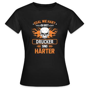 drucker - Frauen T-Shirt - Schwarz - Vorne - AI Model Female 172 dark (172cm)
