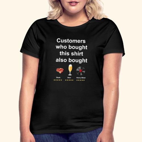 Steak, Beer & Heavy Metal Web Shop Design - Frauen T-Shirt