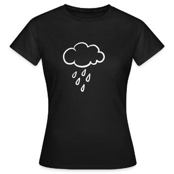 Rain, cloud, thunderstorm, weather - Women's T-Shirt - black - Front - AI Model Female 172 dark (172cm)