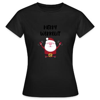 MERRY WORKOUT - T-shirt Femme - noir - Devant - AI Model Female 172 dark (172cm)