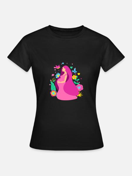 Schwangerschaft - Frauen T-Shirt - Schwarz