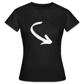Flèche idée cadeau signe cercle idée arc - T-shirt Femme - noir - Devant - AI Model Female 172 dark (172cm)
