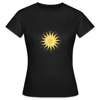 DU BIST MEIN SONNENSCHEIN - Frauen T-Shirt - Schwarz - Vorne - AI Model Female 172 dark (172cm)