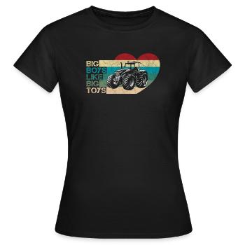 Big Boys Retro - Frauen T-Shirt - Schwarz - Vorne - AI Model Female 172 dark (172cm)