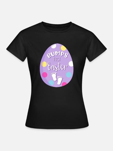 Bumps first Easter Schwangerschaft Ostern - Frauen T-Shirt - Schwarz