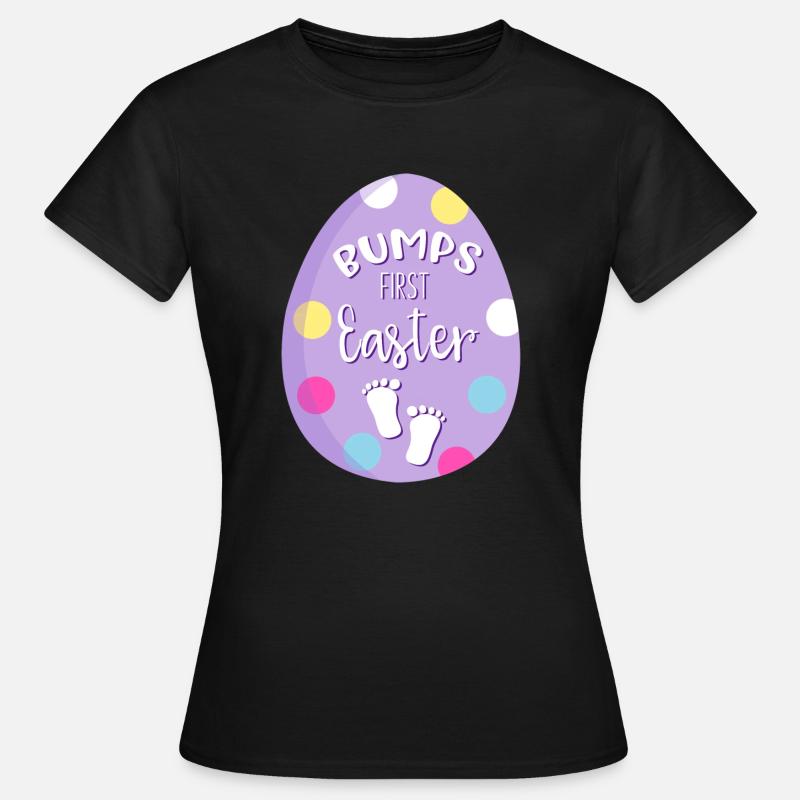 Bumps first Easter Schwangerschaft Ostern - Frauen T-Shirt - Schwarz