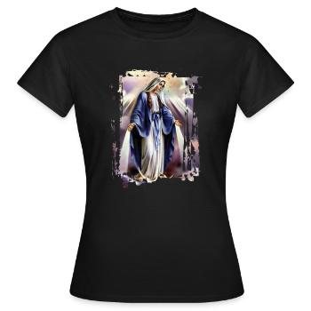 Holly Mary Maria Madonna Mariana Vierge Marie - T-shirt Femme - noir - Devant - AI Model Female 172 dark (172cm)