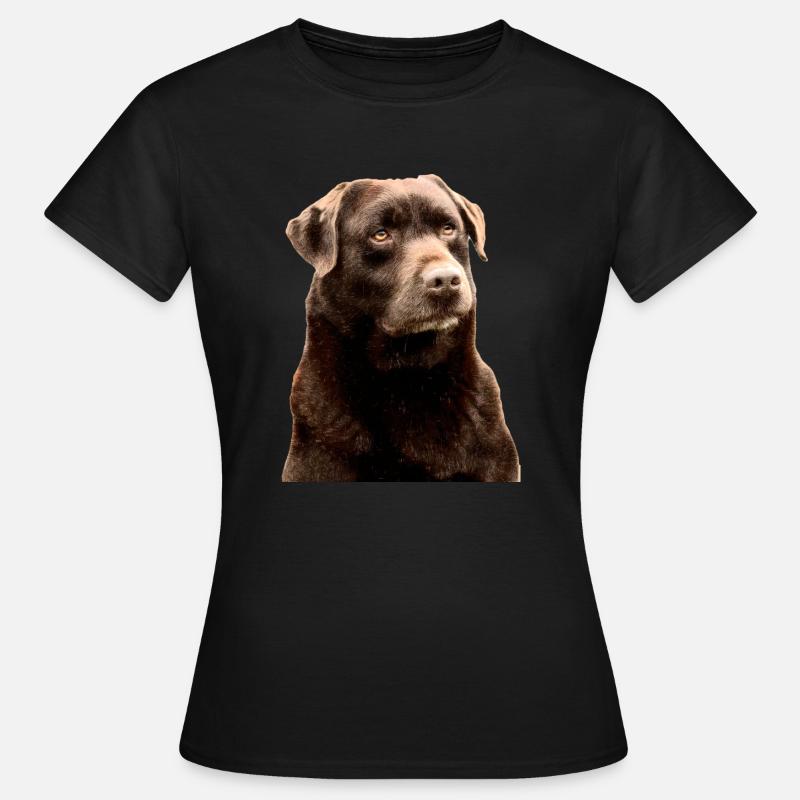 brun labrador - T-shirt dam - svart