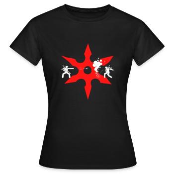 Ninja Fight - Women's T-Shirt - black - Front - AI Model Female 172 dark (172cm)
