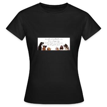Living with a dog - Women's T-Shirt - black - Front - AI Model Female 172 dark (172cm)
