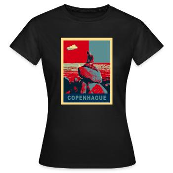 Copenhague - T-shirt Femme - noir - Devant - AI Model Female 172 dark (172cm)
