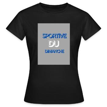 Sportive du dimanche - T-shirt Femme - noir - Devant - AI Model Female 172 dark (172cm)