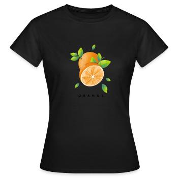 ORANGE - T-shirt Femme - noir - Devant - AI Model Female 172 dark (172cm)