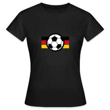 Fussball Deutschland - Frauen T-Shirt - Schwarz - Vorne - AI Model Female 172 dark (172cm)