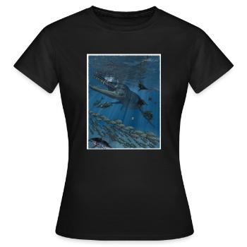 Liopleurodon - Women's T-Shirt - black - Front - AI Model Female 172 dark (172cm)