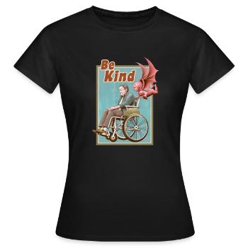 BE KIND - Women's T-Shirt - black - Front - AI Model Female 172 dark (172cm)