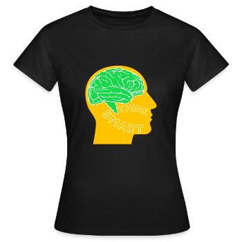 Think smart - think smart - Women's T-Shirt - black - Front - AI Model Female 172 dark (172cm)