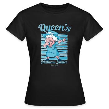 Jubilé de platine de la monarchie britannique Dabbing - T-shirt Femme - noir - Devant - AI Model Female 172 dark (172cm)
