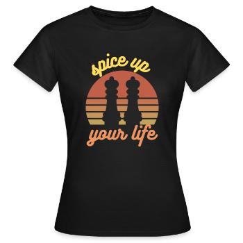 pimenter votre vie - T-shirt Femme - noir - Devant - AI Model Female 172 dark (172cm)